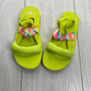 Ugg Women's Lime Green Strappy Zuma Sling Sandals Size 6